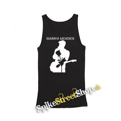 SHAWN MENDES - Rose Portrait - Mens Vest Tank Top - čierne tielko