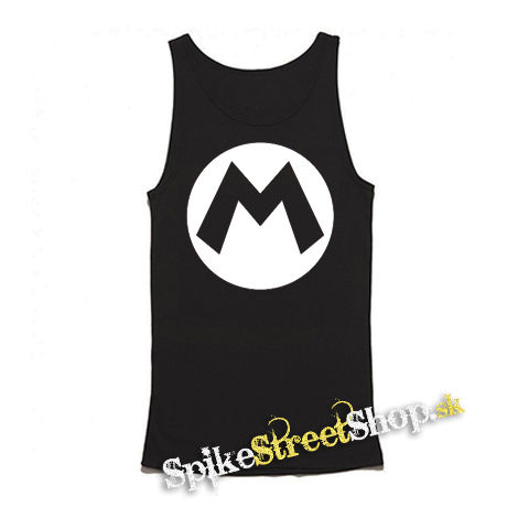SUPER MARIO - Logo Crest - Mens Vest Tank Top - čierne tielko