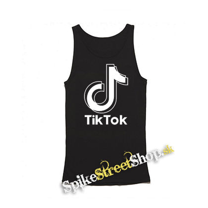 TIK TOK - Double Logo - Mens Vest Tank Top - čierne tielko