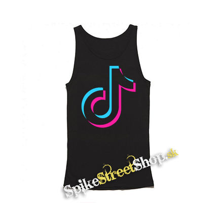 TIK TOK - Znak - Mens Vest Tank Top - čierne tielko