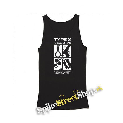 TYPE O NEGATIVE - Express Yourself Just Say Yes - Mens Vest Tank Top - čierne tielko
