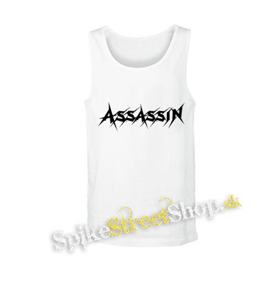 ASSASSIN - Logo Thrash Metal Band - biele pánske tielko