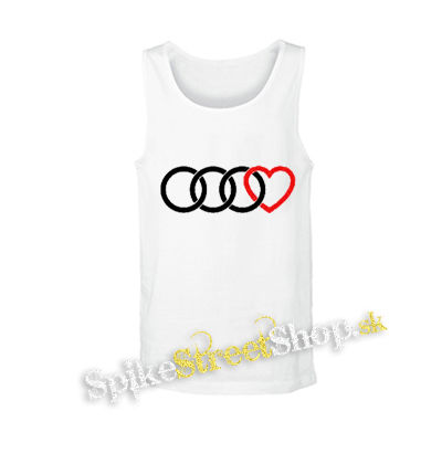 AUDI - Love - biele pánske tielko