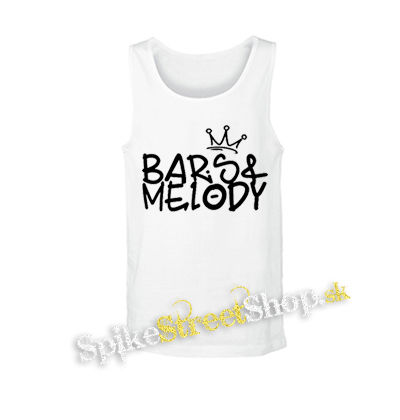 BARS & MELODY - Logo Crest - biele pánske tielko