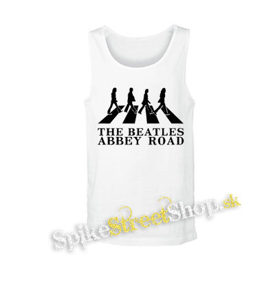 BEATLES - Abbey Roads Silhouette - biele pánske tielko