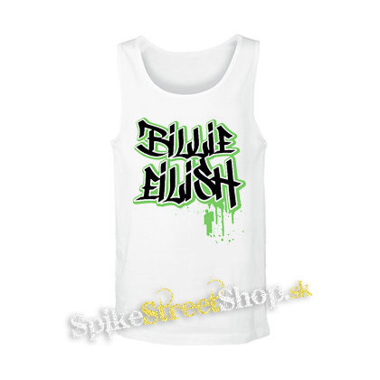 BILLIE EILISH - Painted Graffiti Logo - biele pánske tielko