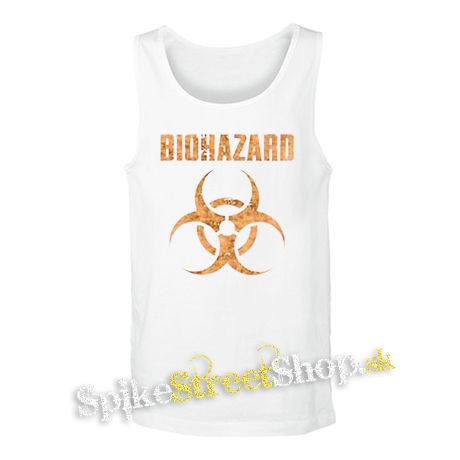 BIOHAZARD - Logo Orange - biele pánske tielko