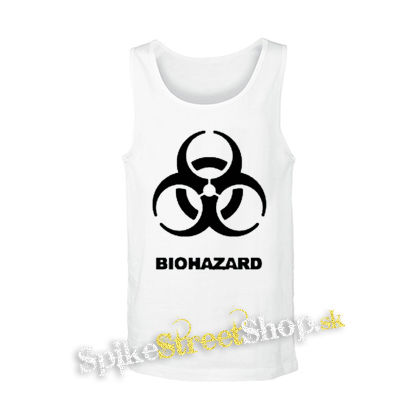 BIOHAZARD - Logo - biele pánske tielko
