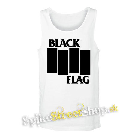 BLACK FLAG - Logo Crest - biele pánske tielko