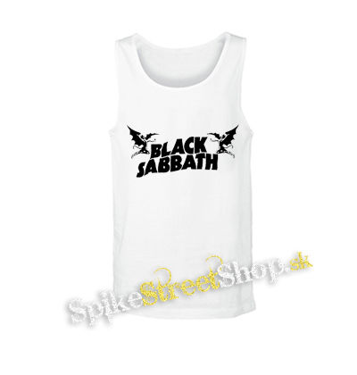 BLACK SABBATH - White Logo - biele pánske tielko