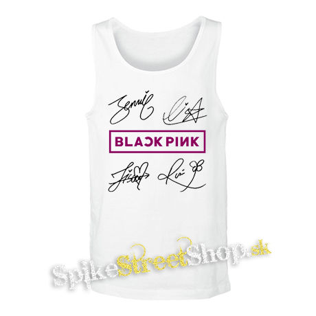 BLACKPINK - Logo & Signature - biele pánske tielko