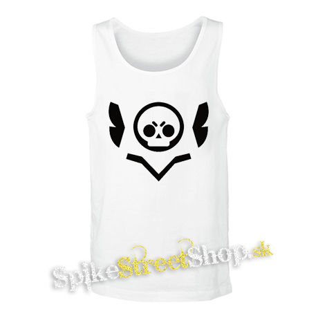 BRAWL STARS - Skull - biele pánske tielko