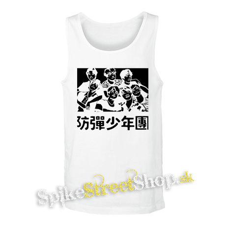BTS - BANGTAN BOYS - Korean Band - biele pánske tielko