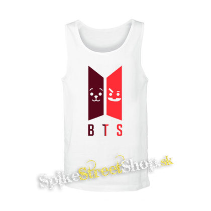 BTS - Emoji BT21 Logo COLOUR - biele pánske tielko