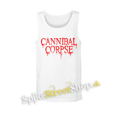 CANNIBAL CORPSE - Red Logo - biele pánske tielko