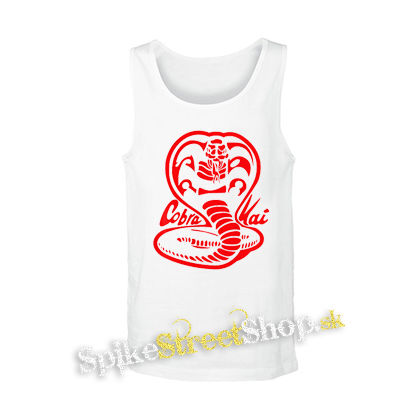 COBRA KAI - Red Cobra Logo - biele pánske tielko