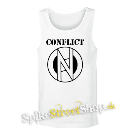 CONFLICT - Logo Crest - biele pánske tielko