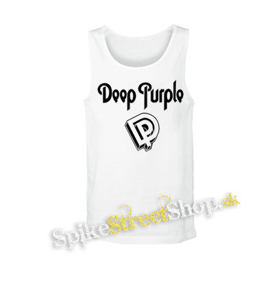 DEEP PURPLE - Logo Crest - biele pánske tielko