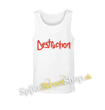 DESTRUCTION - Red Logo - biele pánske tielko