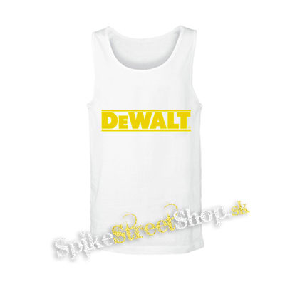 DEWALT - Yellow Logo - biele pánske tielko