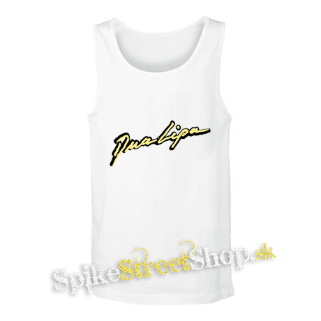 DUA LIPA - Yellow Logo - biele pánske tielko