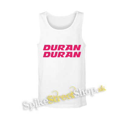 DURAN DURAN - Pink Logo - biele pánske tielko