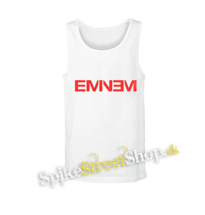 EMINEM - Red Logo - biele pánske tielko