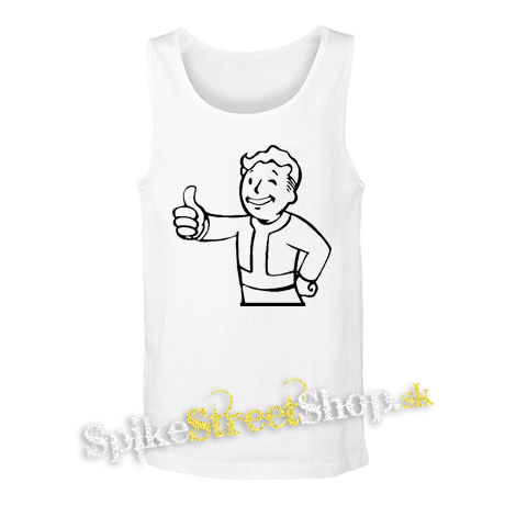 FALLOUT - Vault Boy - biele pánske tielko