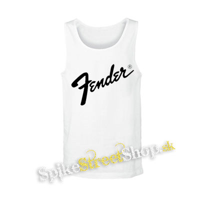 FENDER - Logo - biele pánske tielko