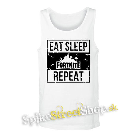 FORTNITE - Eat, Sleep, Repeat - biele pánske tielko