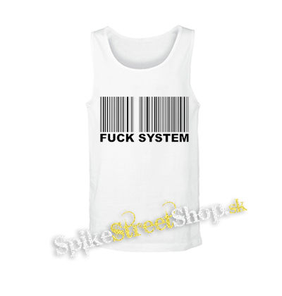 FUCK SYSTEM - biele pánske tielko