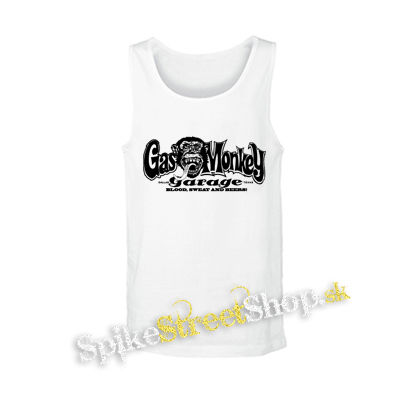 GAS MONKEY GARAGE - Blood Sweat And Beers Logo - biele pánske tielko