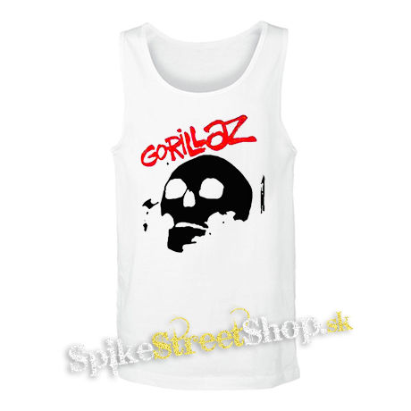 GORILLAZ - Skull - biele pánske tielko