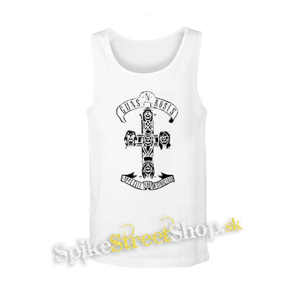 GUNS N ROSES - Appetite For Destruction Cross - biele pánske tielko