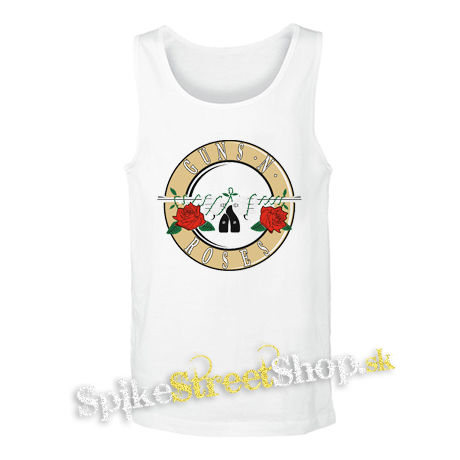 GUNS N ROSES - Classic Logo - biele pánske tielko
