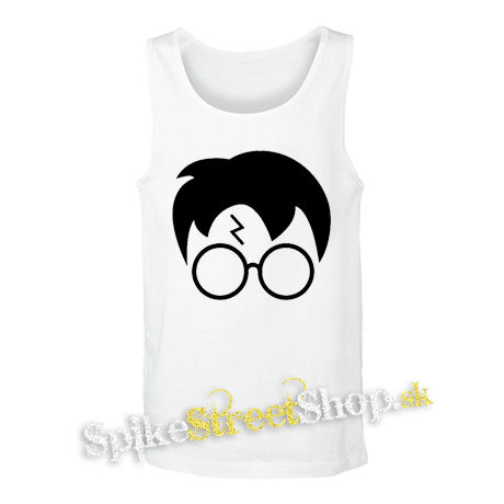 HARRY POTTER - Glasses Bold Crest - biele pánske tielko