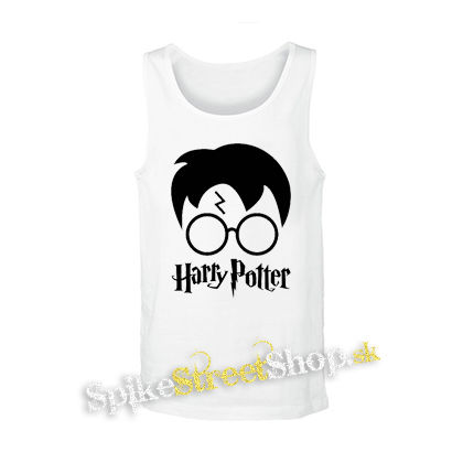 HARRY POTTER - Glasses Bold Crest With Logo - biele pánske tielko