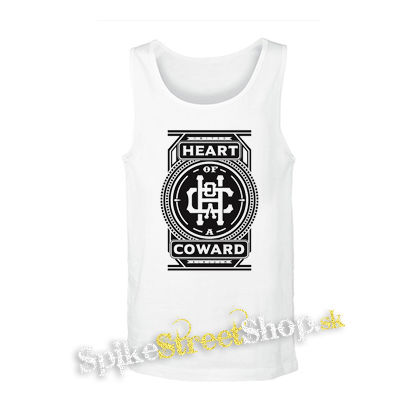 HEART OF A COWARD - Logo - biele pánske tielko
