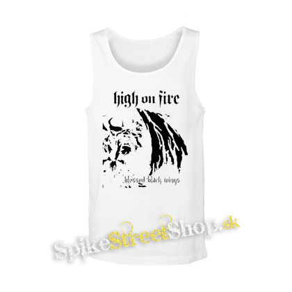 HIGH ON FIRE - Blessed Black Wings - biele pánske tielko