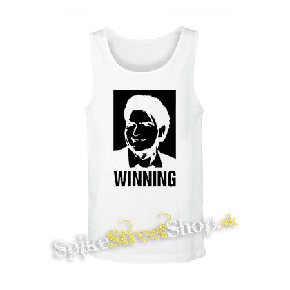 CHARLIE SHEEN - Winning - biele pánske tielko