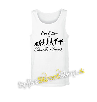 CHUCK NORRIS - Evolution By Chuck Norris - biele pánske tielko