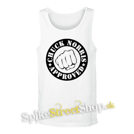CHUCK NORRIS - Chuck Norris Approved - biele pánske tielko