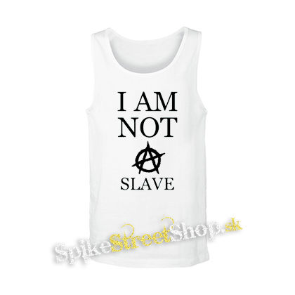 I AM NOT A SLAVE - biele pánske tielko