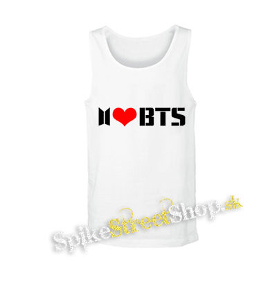 I LOVE BTS - Logo - biele pánske tielko
