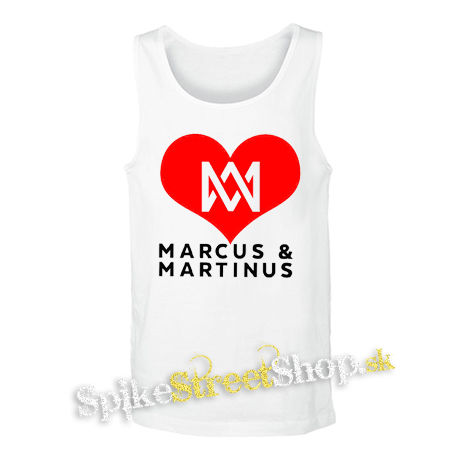 I LOVE MARCUS & MARTINUS - Motive 2 - biele pánske tielko
