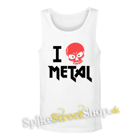 I LOVE METAL - biele pánske tielko