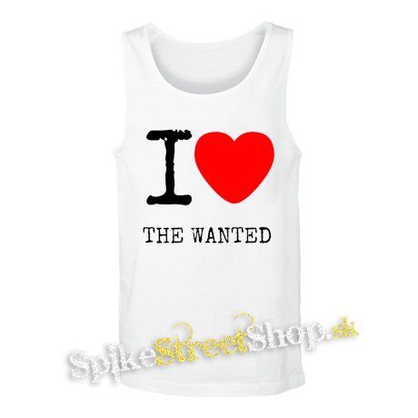 I LOVE THE WANTED - biele pánske tielko