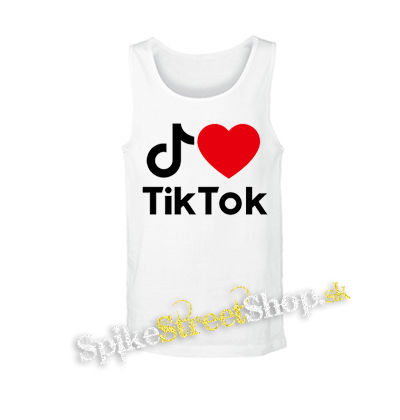I LOVE TIK TOK - biele pánske tielko