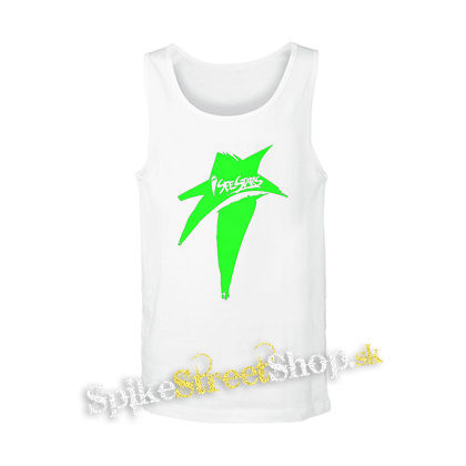 I SEE STAR - Green Star - biele pánske tielko