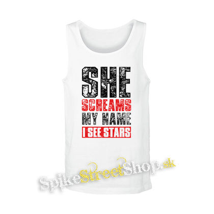 I SEE STARS - She Screams My Name - biele pánske tielko